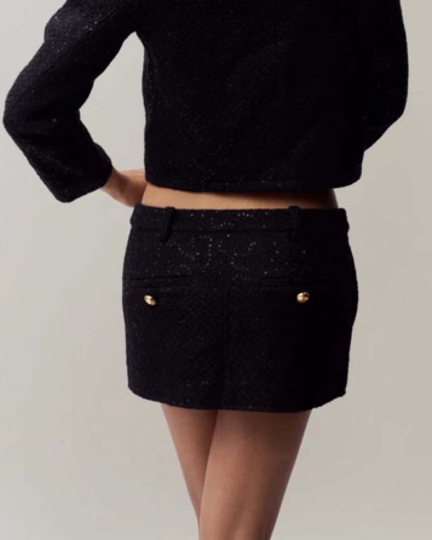 Guizio Bela Tweed Mini Skirt - Image 1
