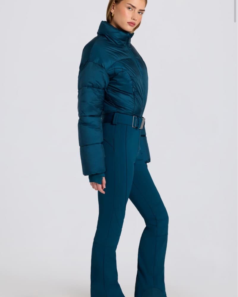 Bo + Tee Teal Belted Ski Suit  - Image 4