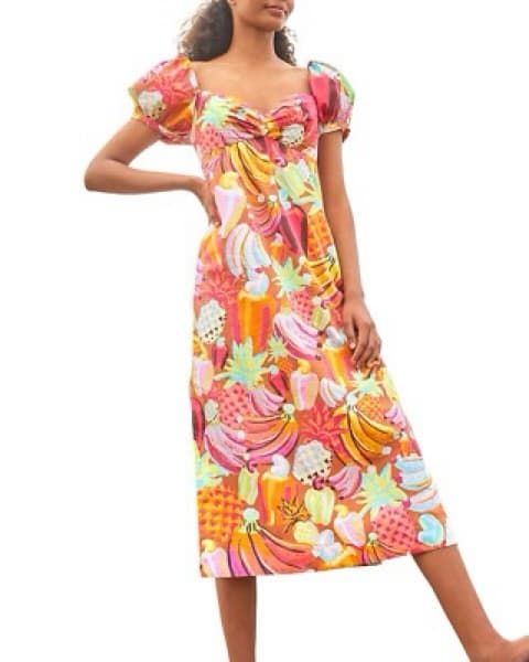 Farm Rio Tropical Print Midi Dress - Image 1