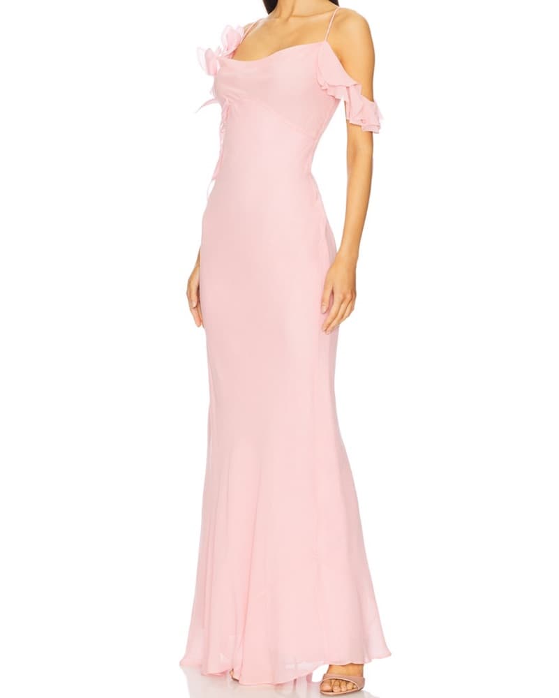 Self-Portrait Georgette Flower Dress - Image 3