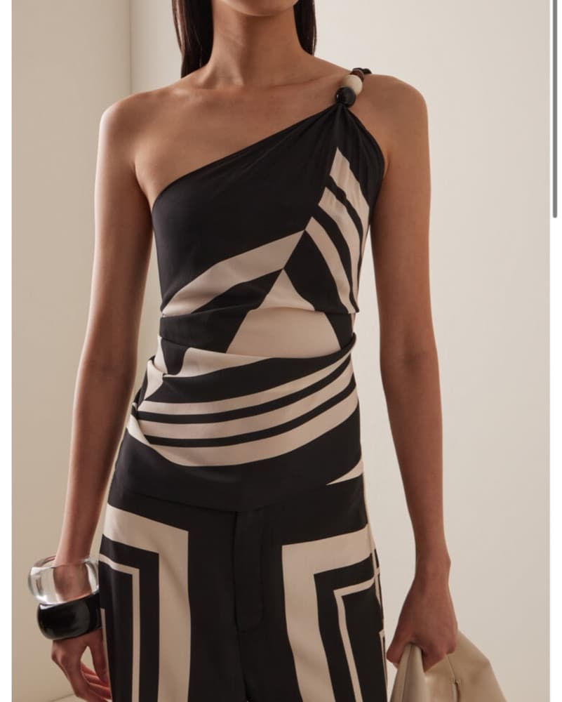 Sir The Label Beaded Silk Wrap Top - Image 1