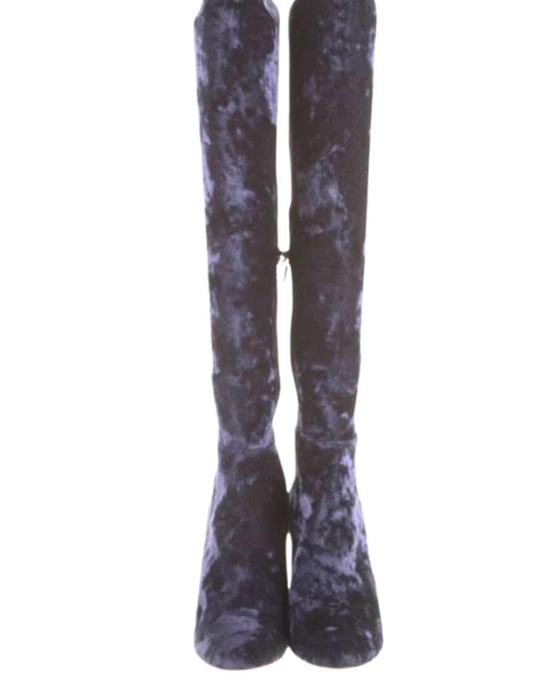 Luxurious Crushed Velvet Boots - Image 3