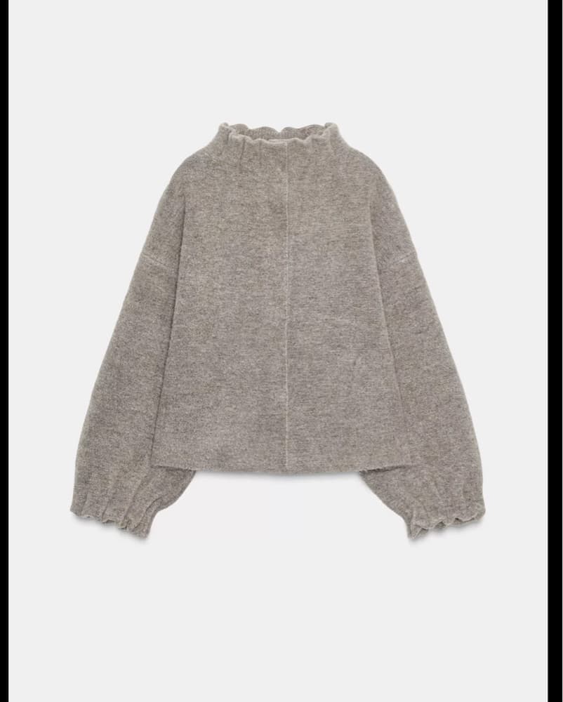 zara knit cardigan bomber jacket  - Image 2
