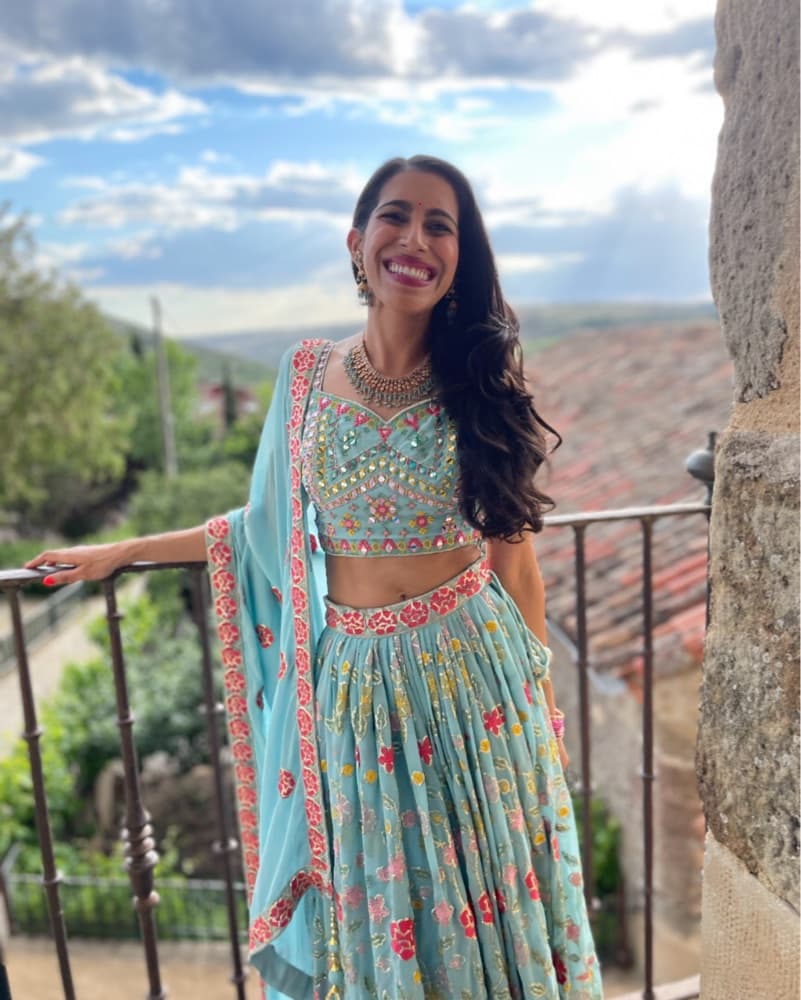 Beautiful Light Blue Indian Lehnga - Image 1