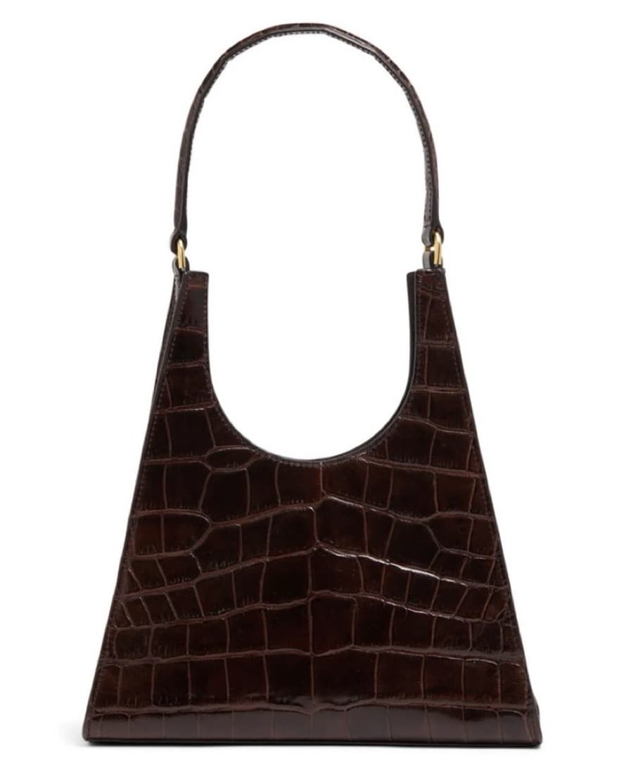 Staud Rey Brown Croc Bag - Image 1