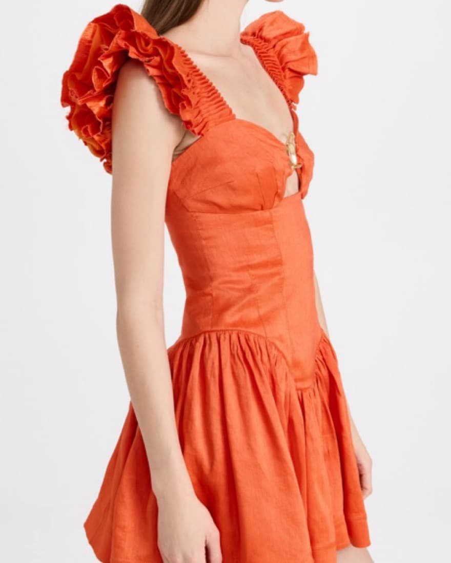 Aje Simone Frill Sleeve Mini Dress - Image 4