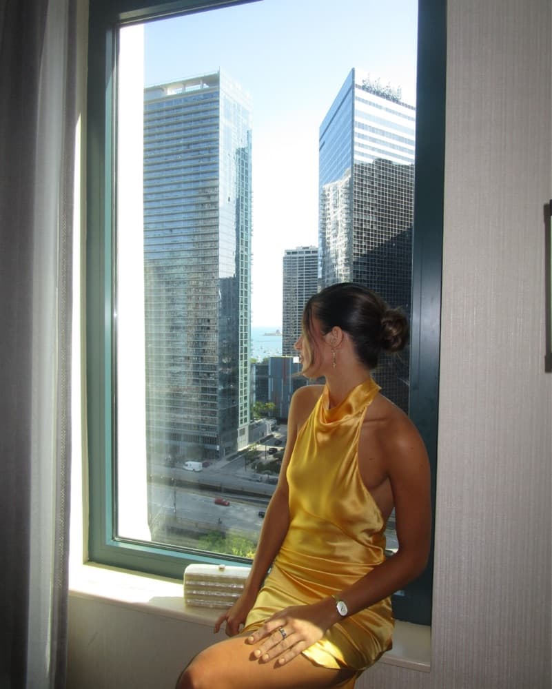 Amanda Uprichard Gold/Yellow Satin Gown - Image 3
