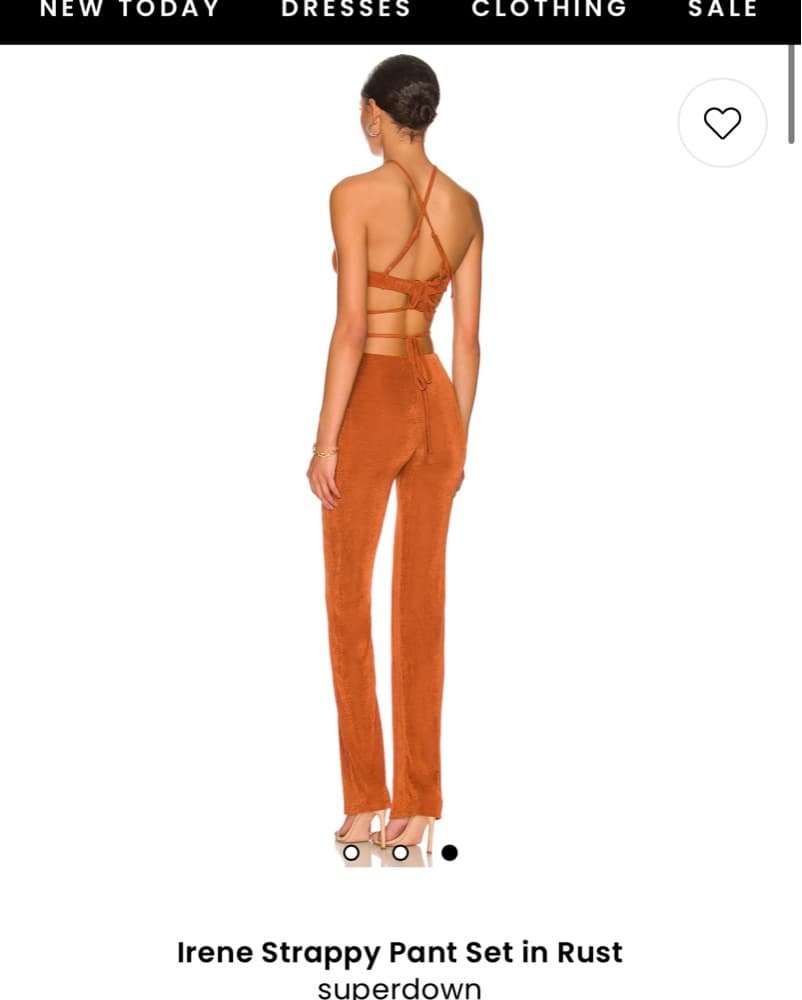 Irene Strappy Pant Set in Rust - Image 3