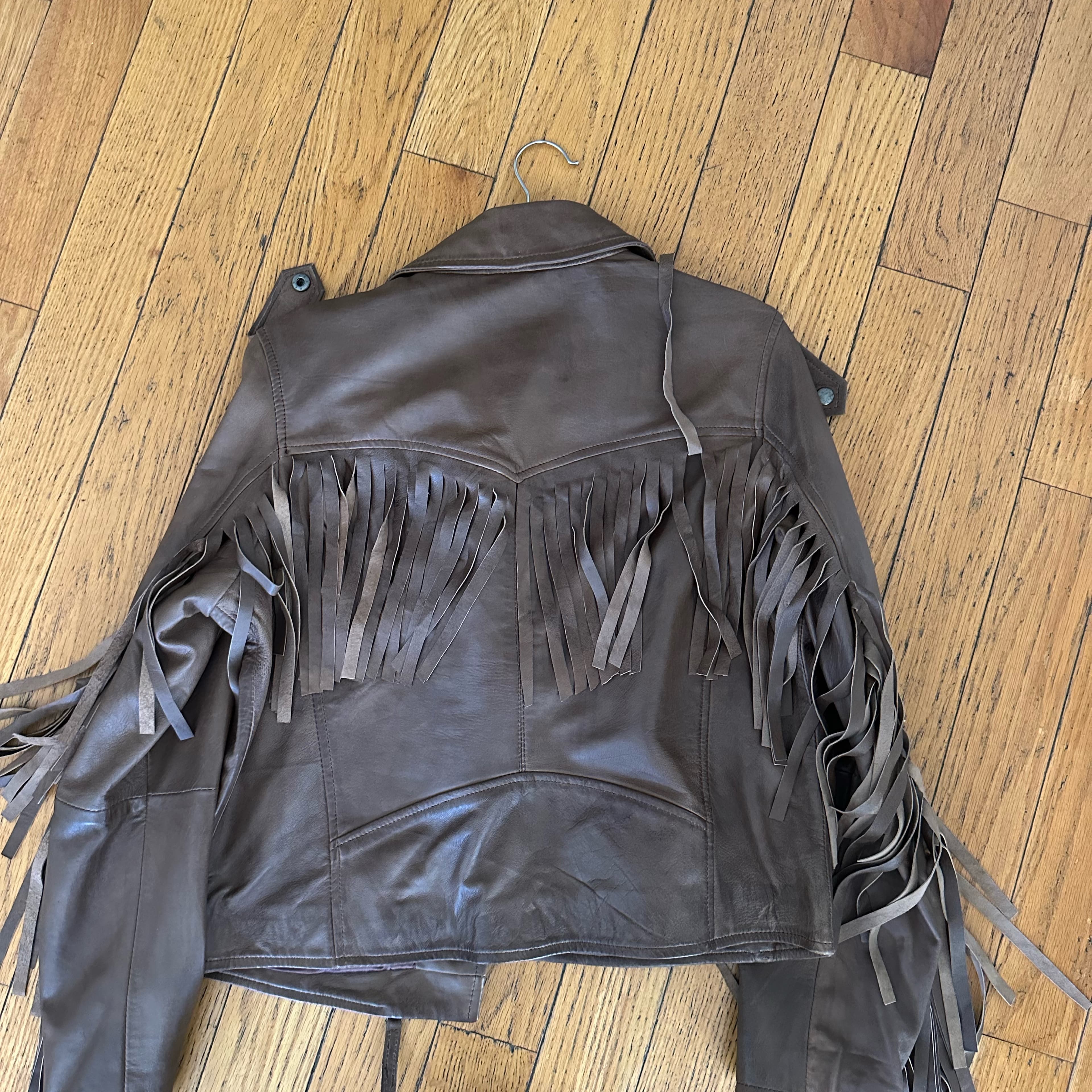 Brown Fringe Jacket - Image 2