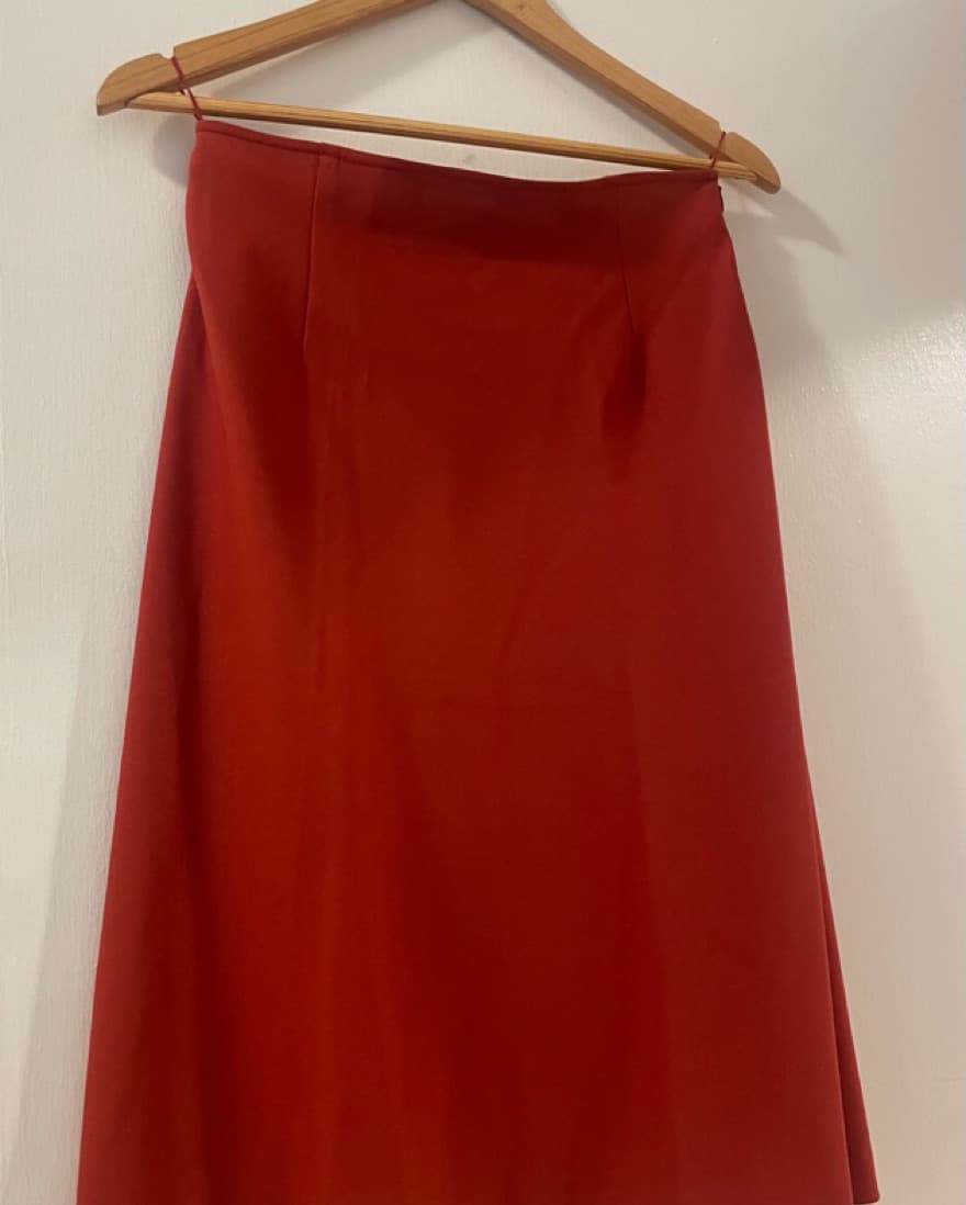 Vintage Valentino Red Skirt  - Image 3