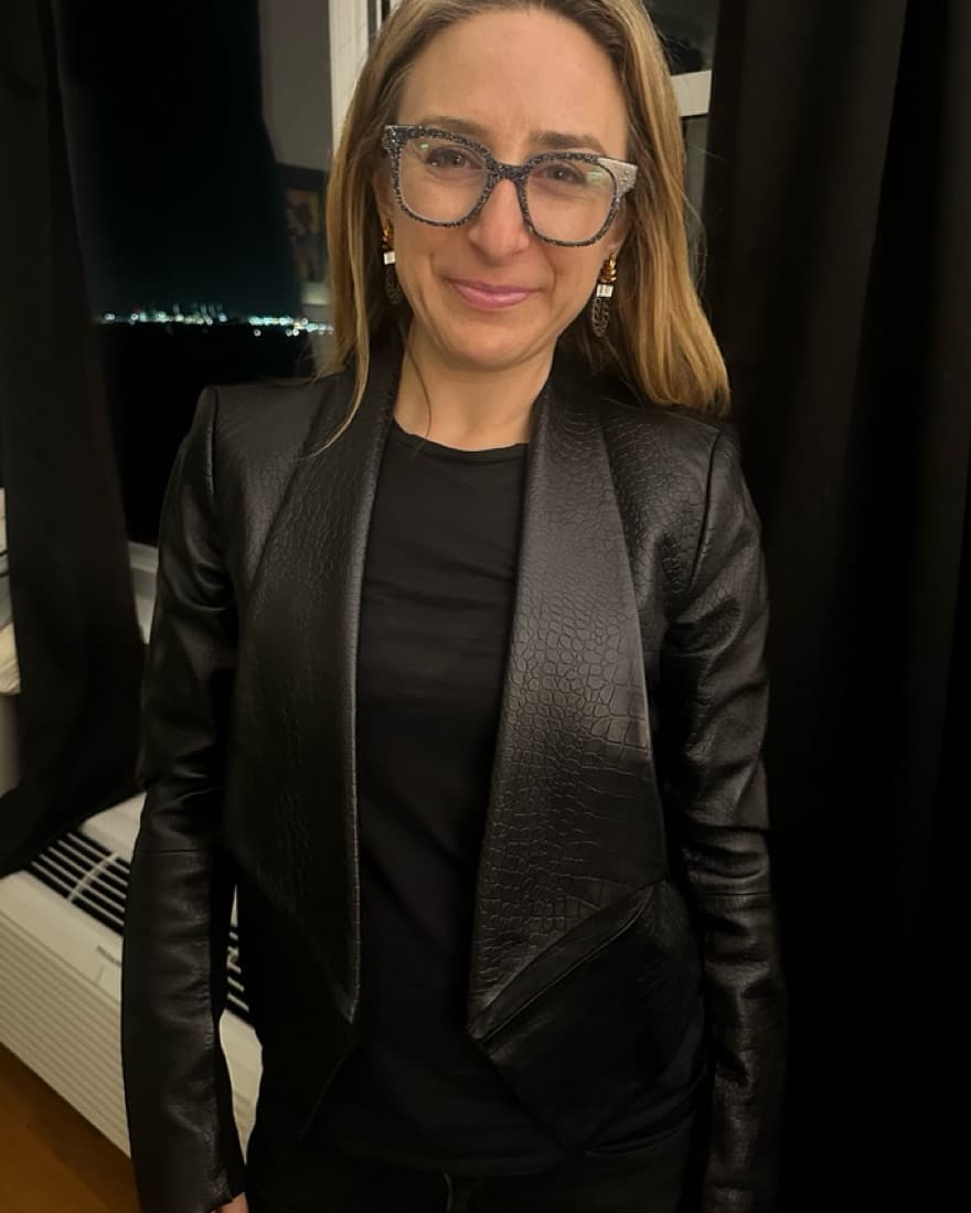 Alice + Olivia Black Leather Jacket - Image 1