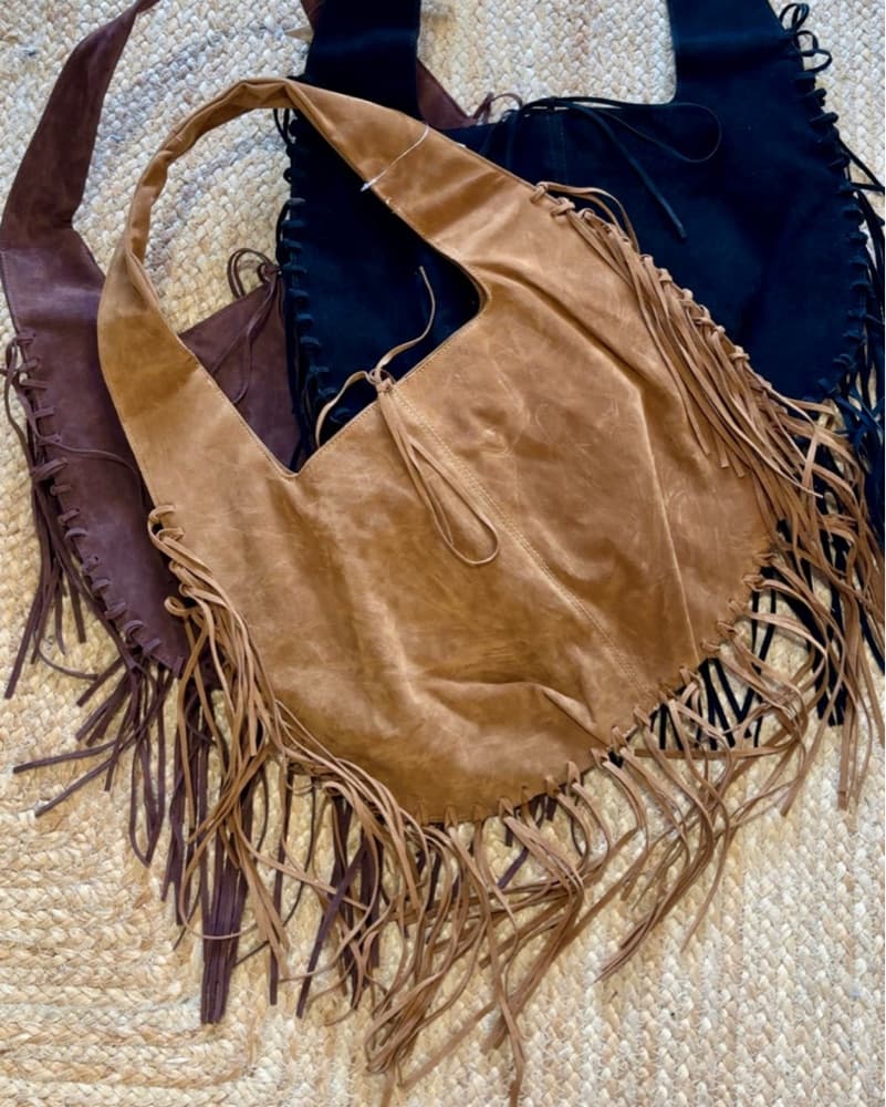 Fringe Leather Bag - Image 1
