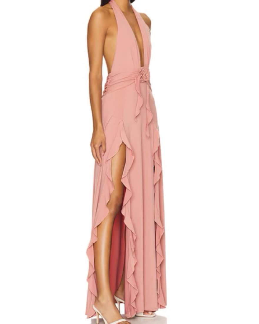 Weworewhat Halter Ruffle Dress - Image 6