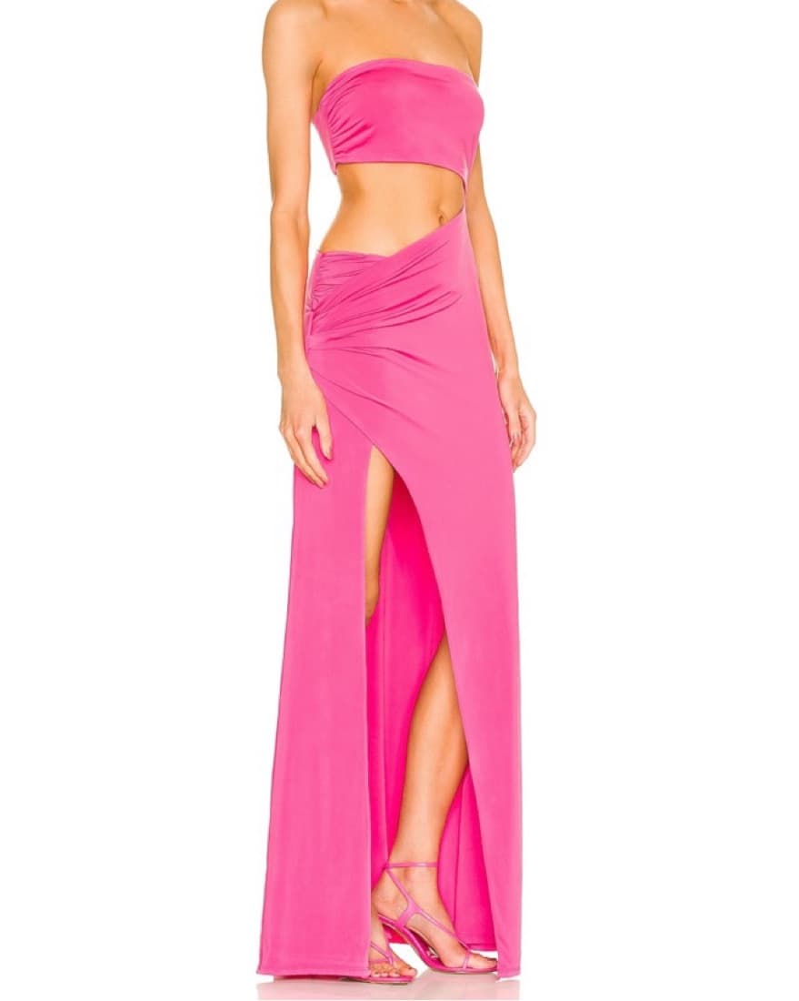 NBD Revolve Hot Pink Cut Out Maxi Dress - Image 2