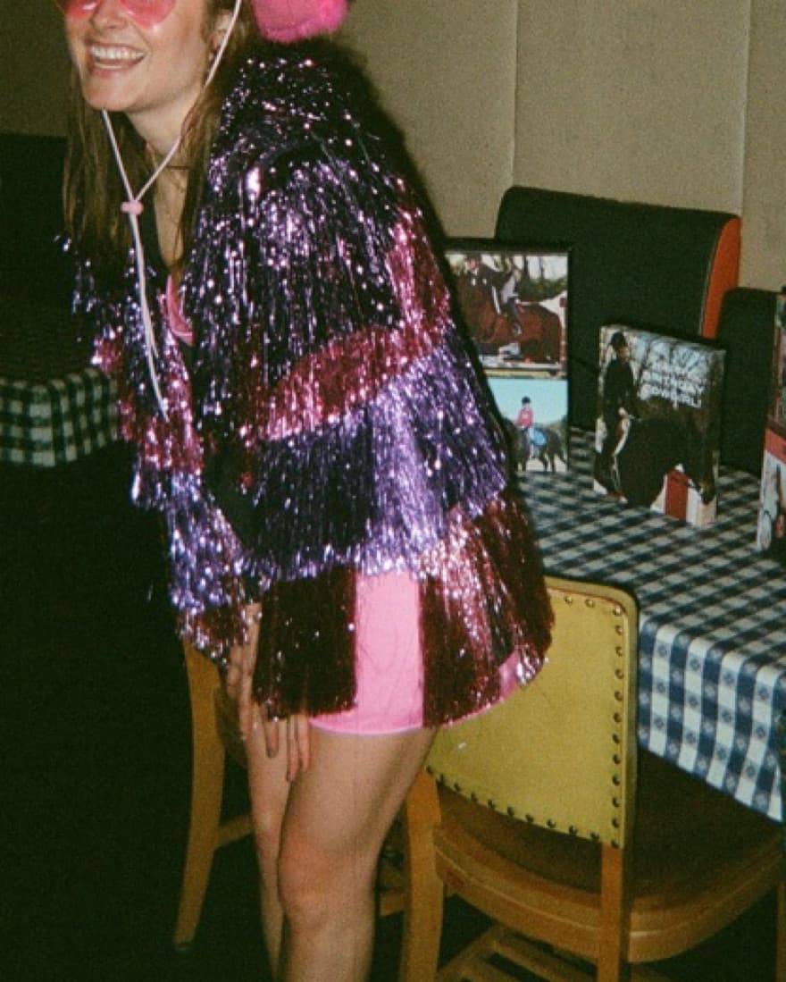 Tiered Tinsel Fringe Blazer - Image 2