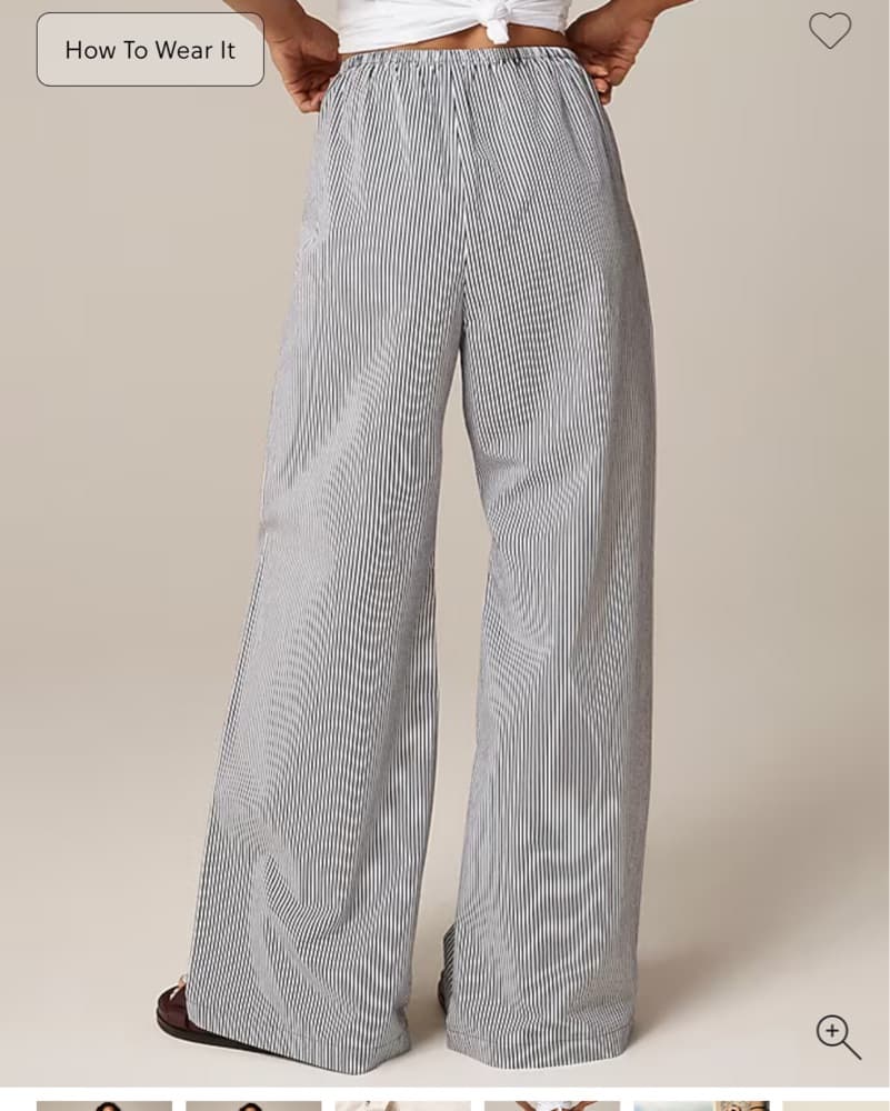 J Crew Striped Wide Leg Pants - Image 2