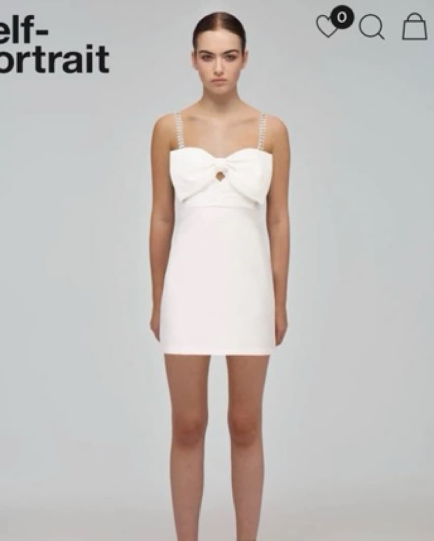 Self Portrait Tafetta Bow Mini Dress - Image 2