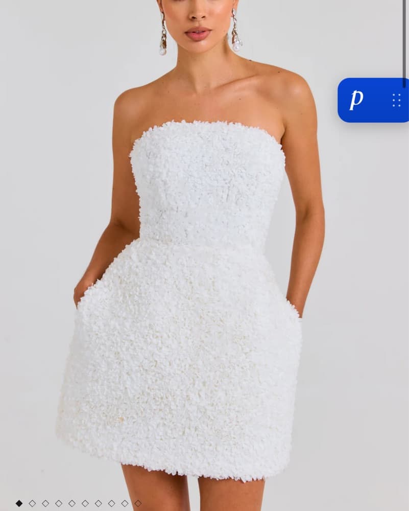 Maisy Dress White Nadine Merabi Bridal - Image 2