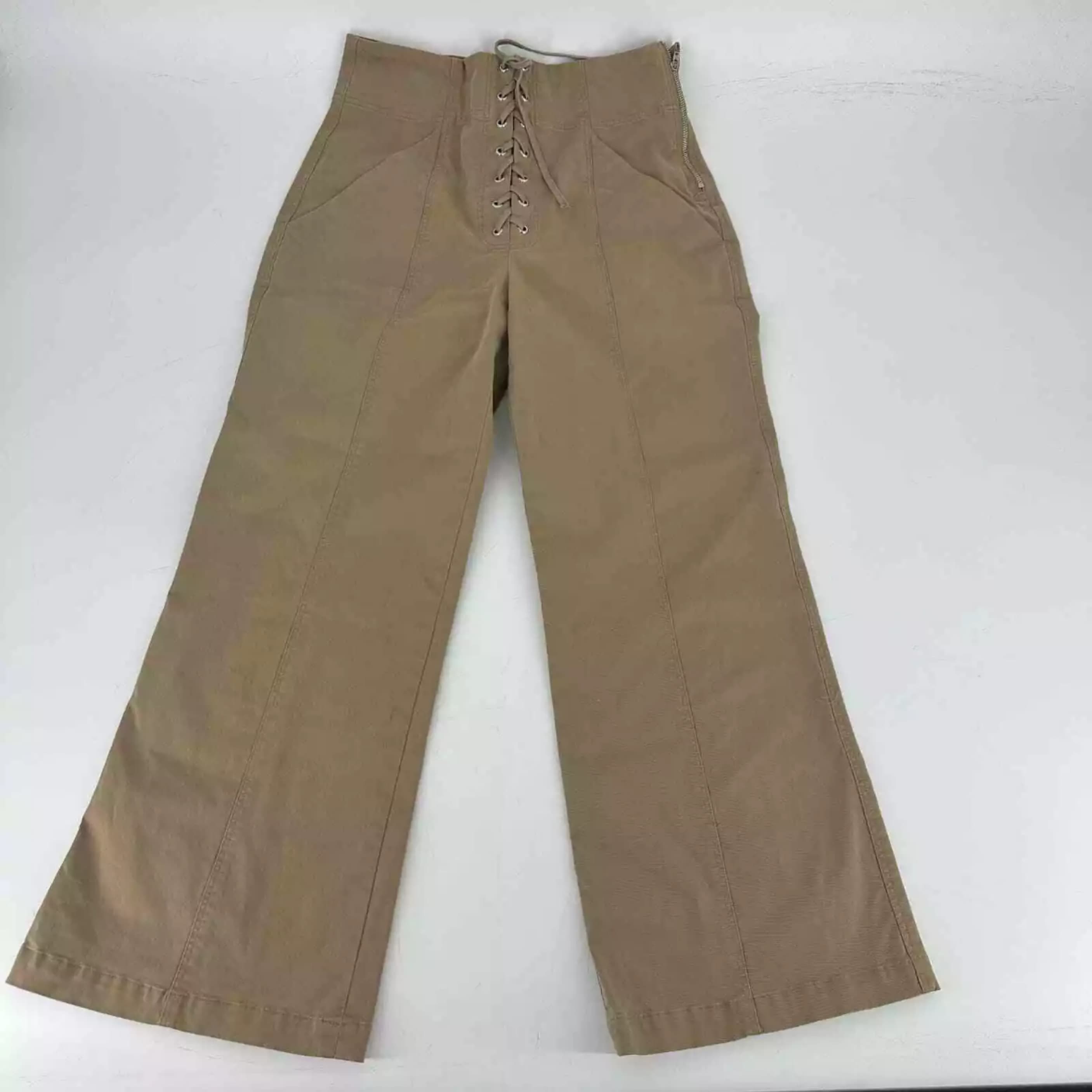 ALC Lace Up Wide Leg Crop Pants - Image 4