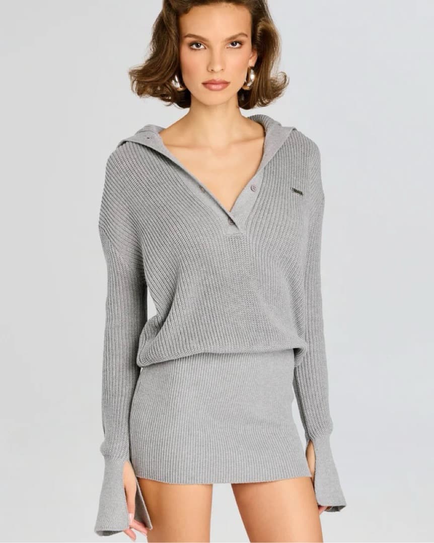 Katana Grey Sweater Dress - Image 1
