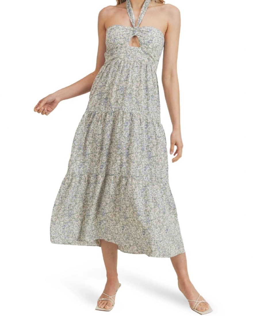 Lush Cut Out Halter Midi Dress - Image 1