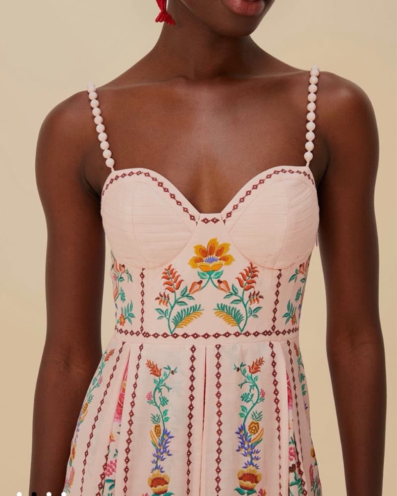 Farm Rio Pink Delicate Forest Maxi Dress - Image 2