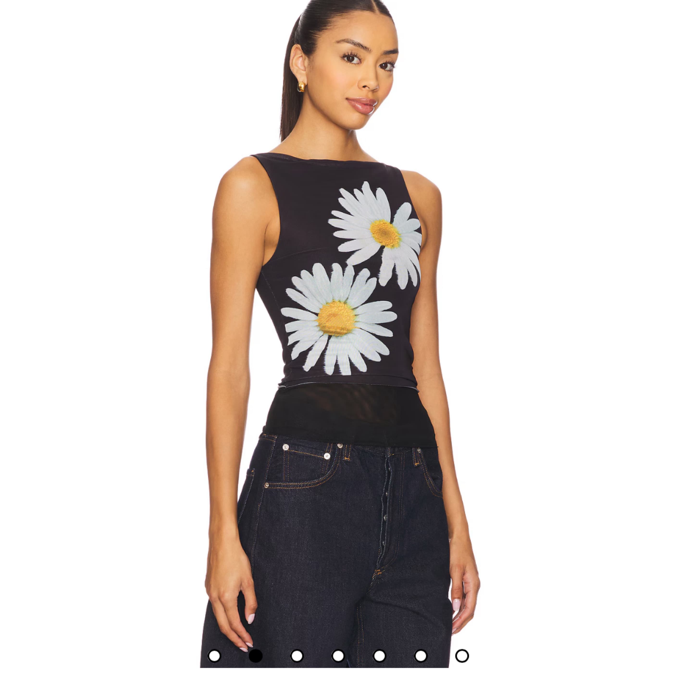 House Of Sunny - Daisy Layered Mesh Top - Image 4