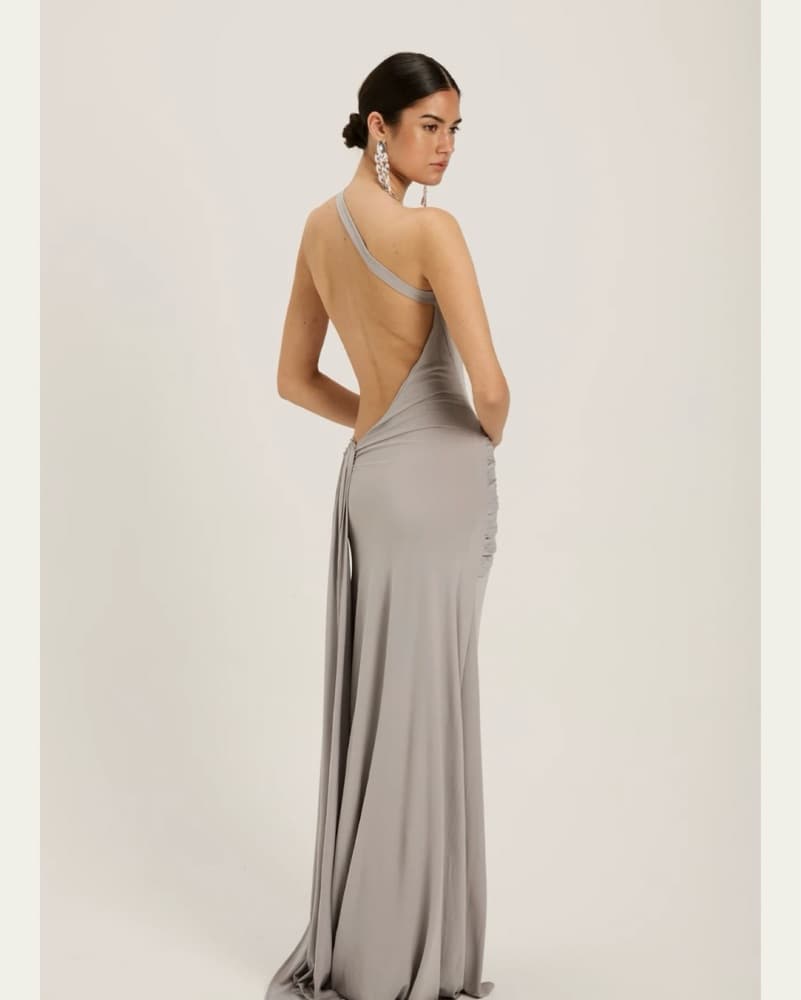 Gaia Gown - Silver Grey Ance Gria - Image 3