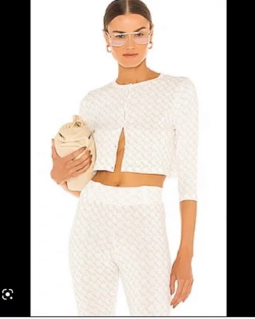 Miaou Capri White Printed Knit Set  - Image 1