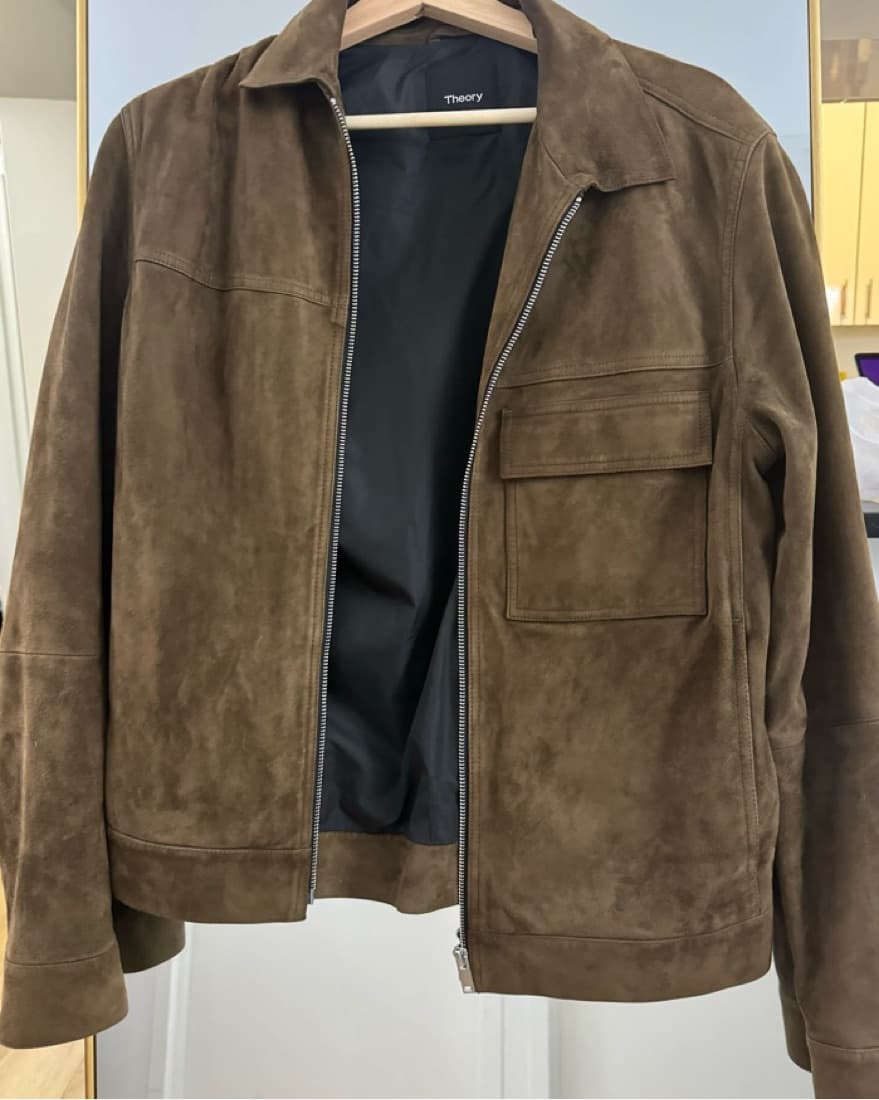 Theory Brown Suede Jacket - Image 1