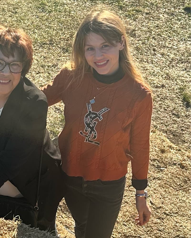orange YSL pullover  - Image 1