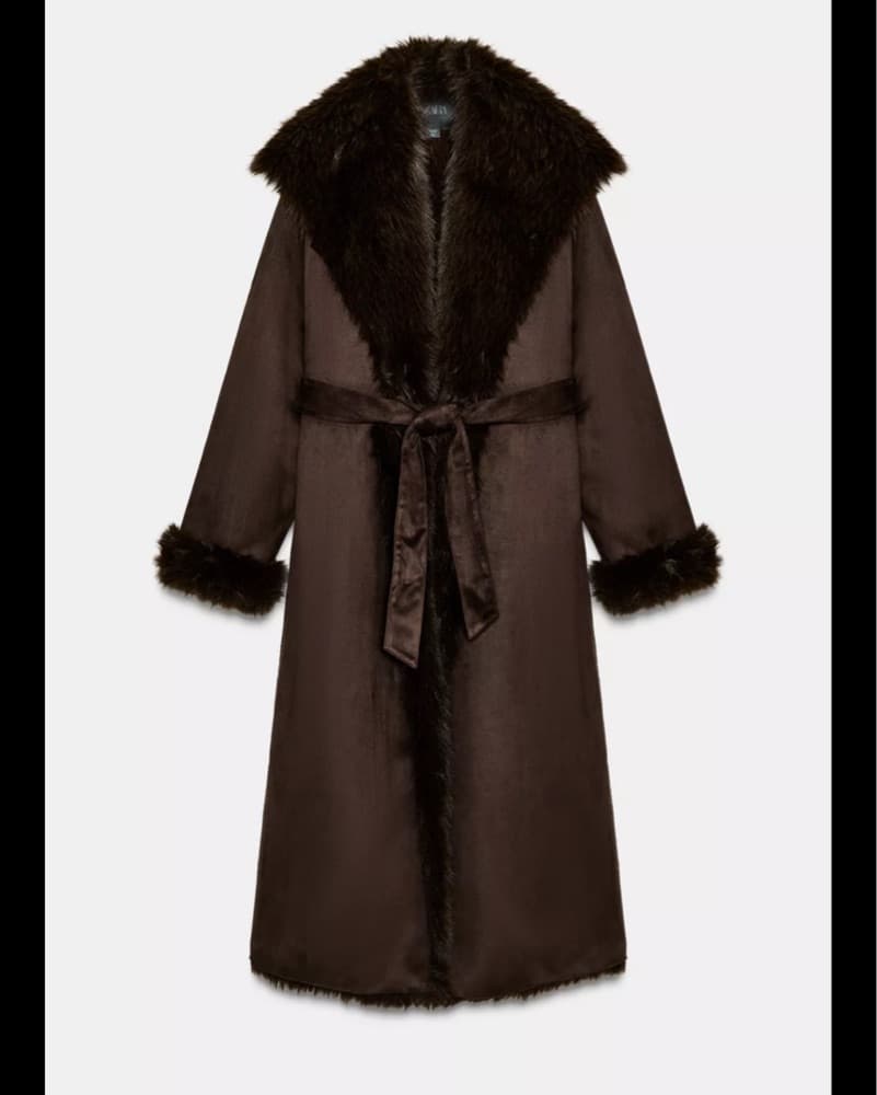 Zara Faux Fur Coat - Image 5