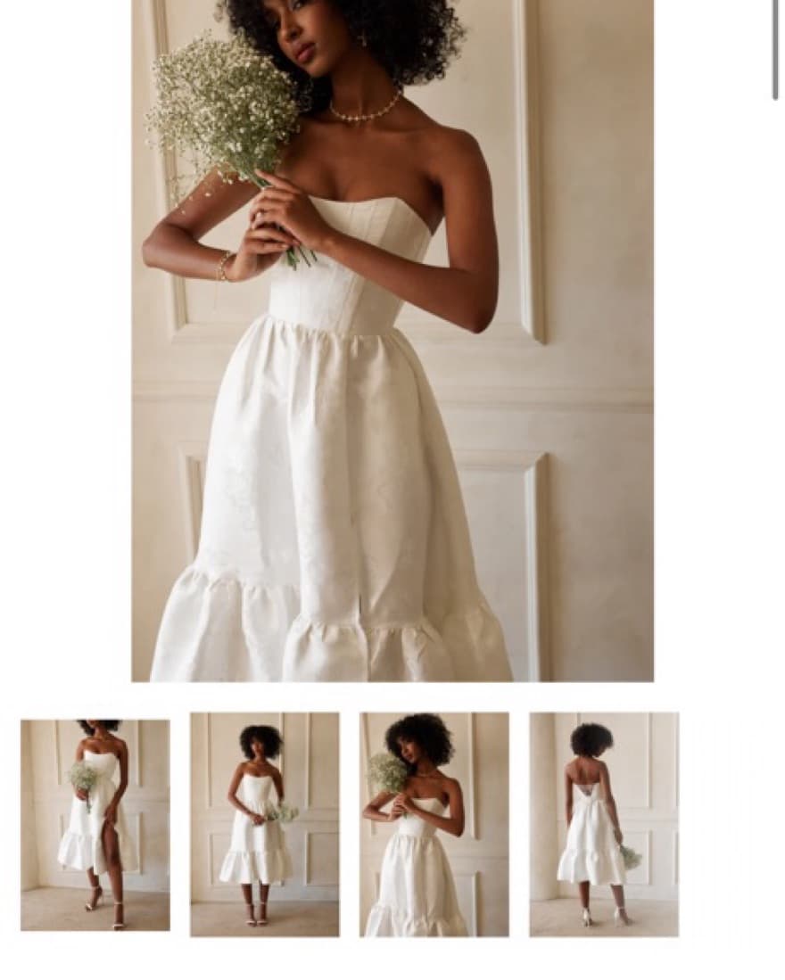 V Chapman Virginia Midi Dress White - Image 2