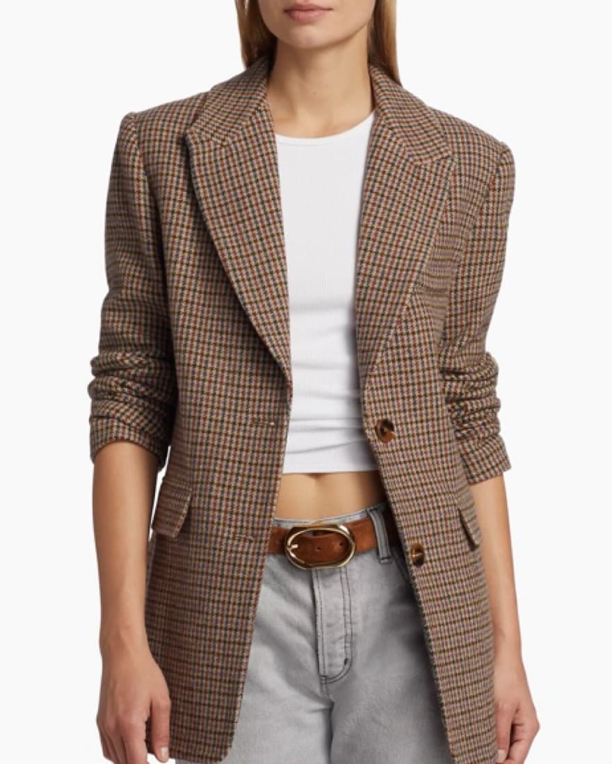 Oversized Houndstooth Blazer - Image 2
