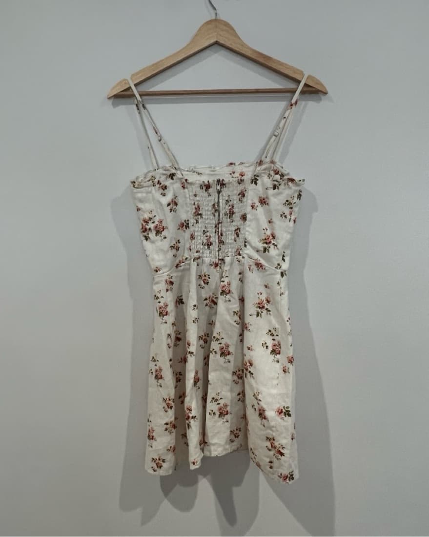 Reformation Ava Linen Mini Dress - Image 3