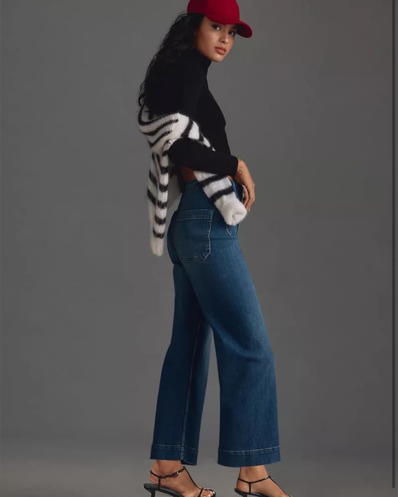 Wide Leg High Waisted Stretchy Jeans - Image 5