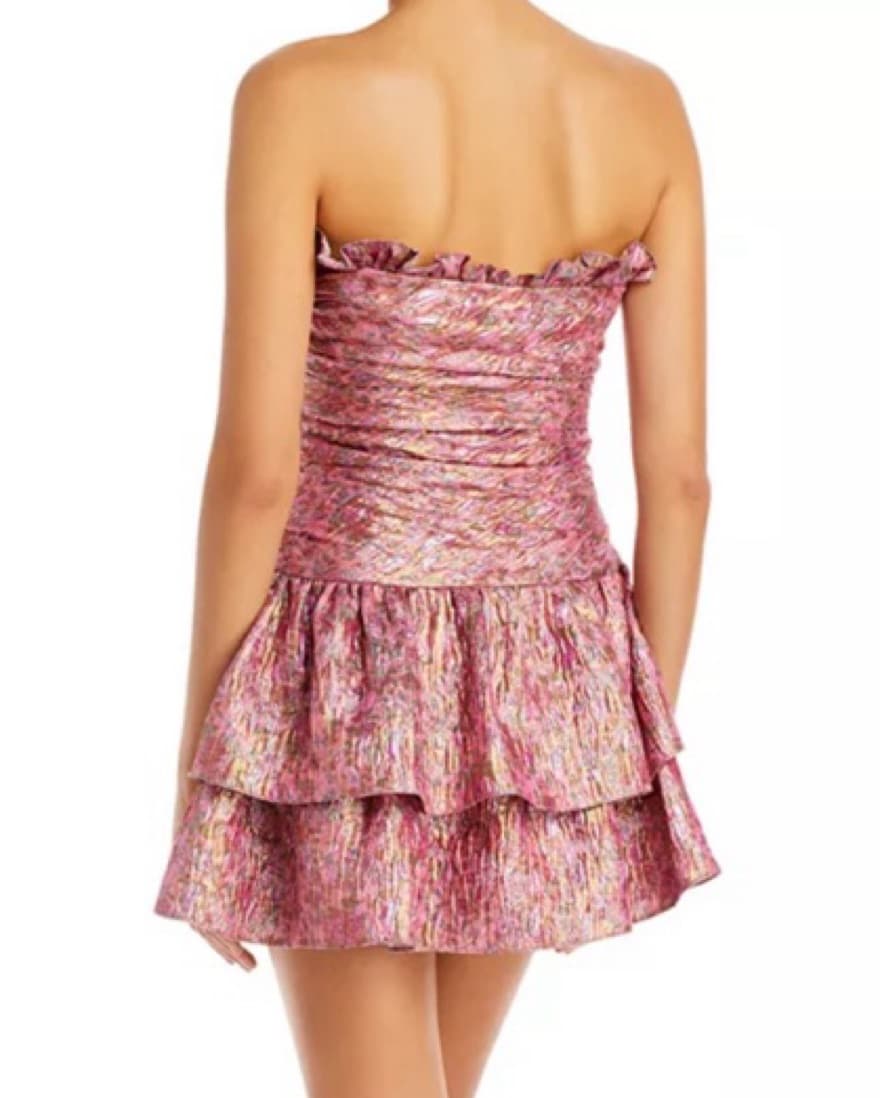 Loveshackfancy Metallic Mini Dress - Image 3
