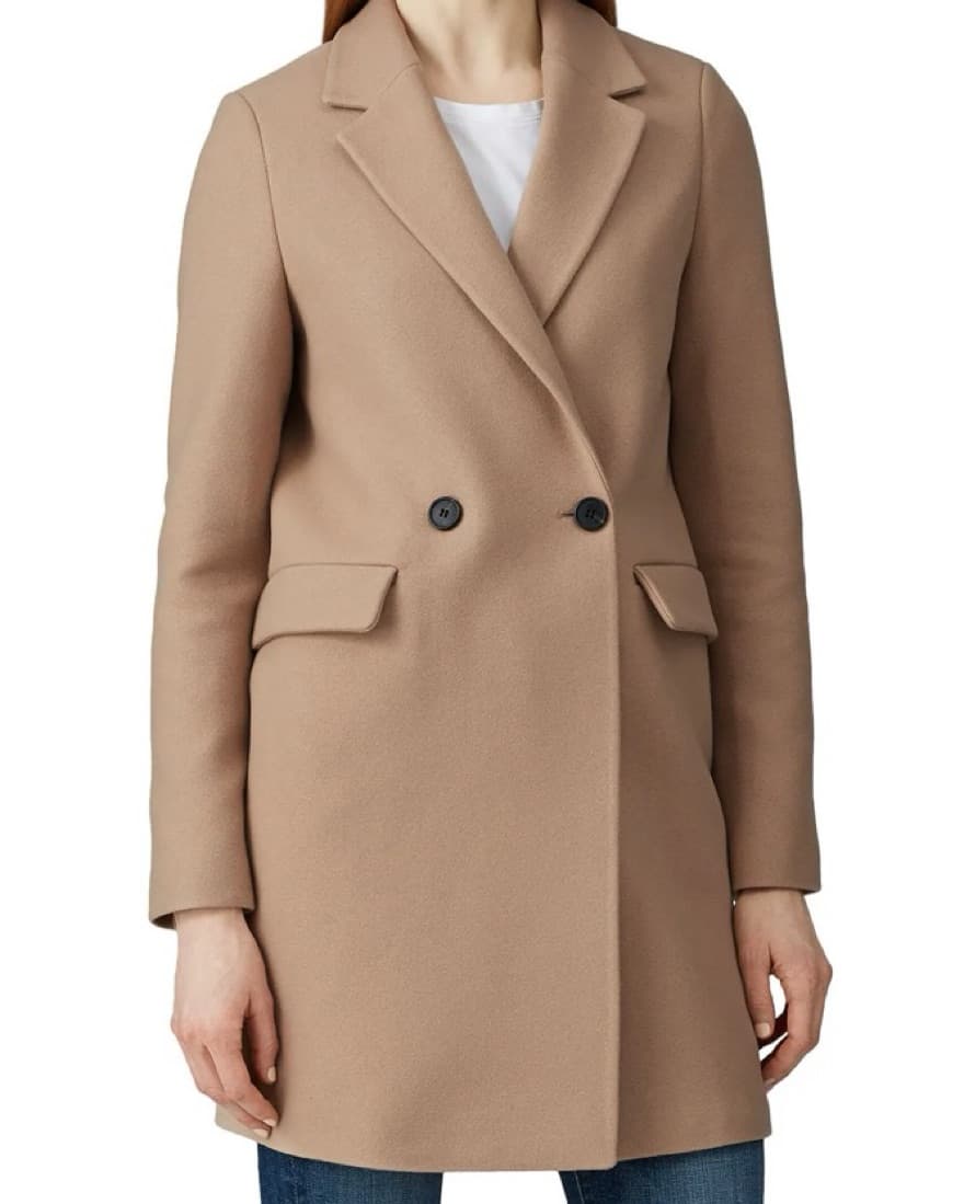 Camel AllSaints Coat - Image 2