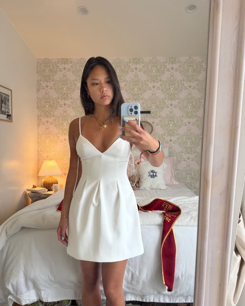 White Graduation Dress - Image 3