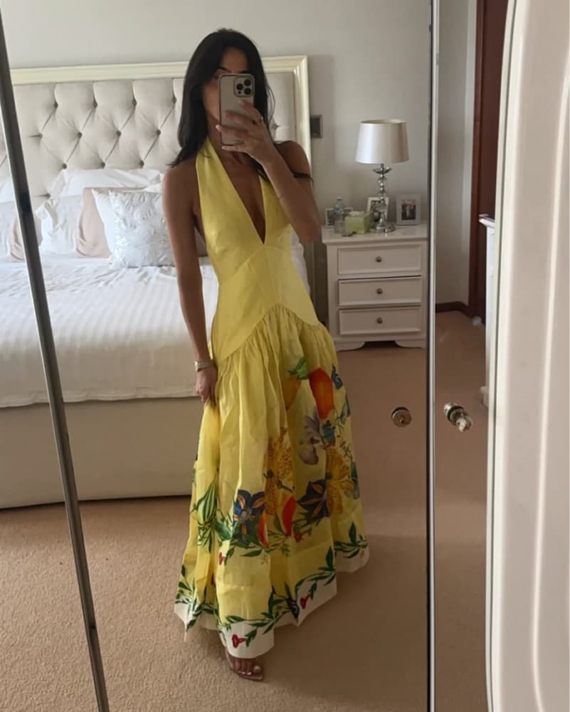 Alemais Dahlia Dress | Yellow Wedding Guest Dress, Western Chic - Image 1