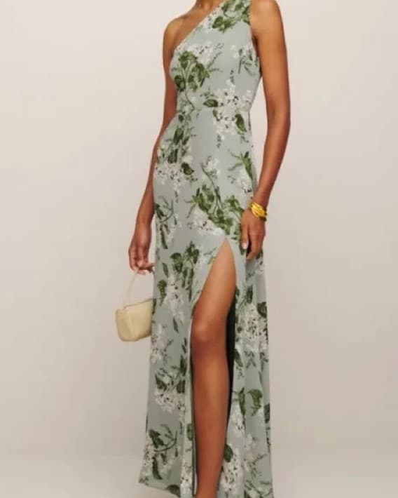 Reformation Evelyn One-Shoulder Dress - Image 2