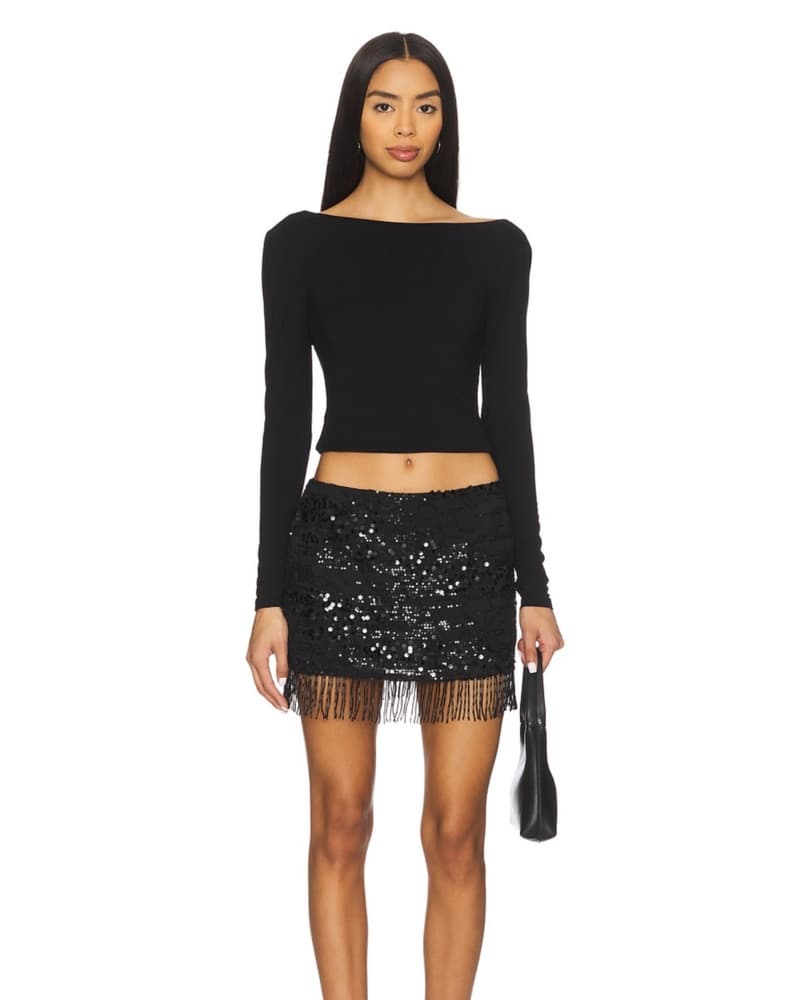 Mini Sequin Fringe Skirt  - Image 2