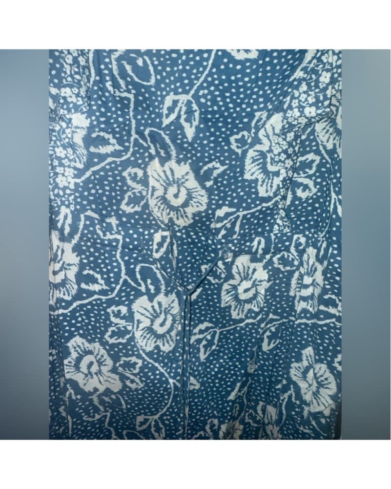 Paige Blue Floral Midi Dress - Image 5