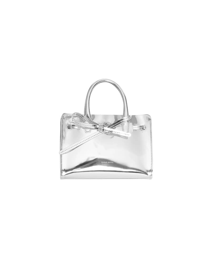 Mansur Gavriel Mini Moon Bag Silver - Image 3