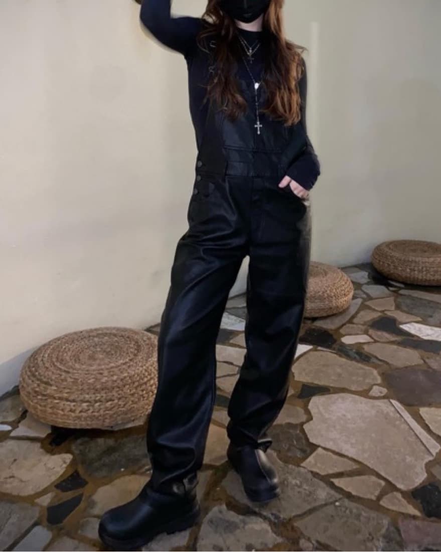 Free People Leather Overalls - Image 2
