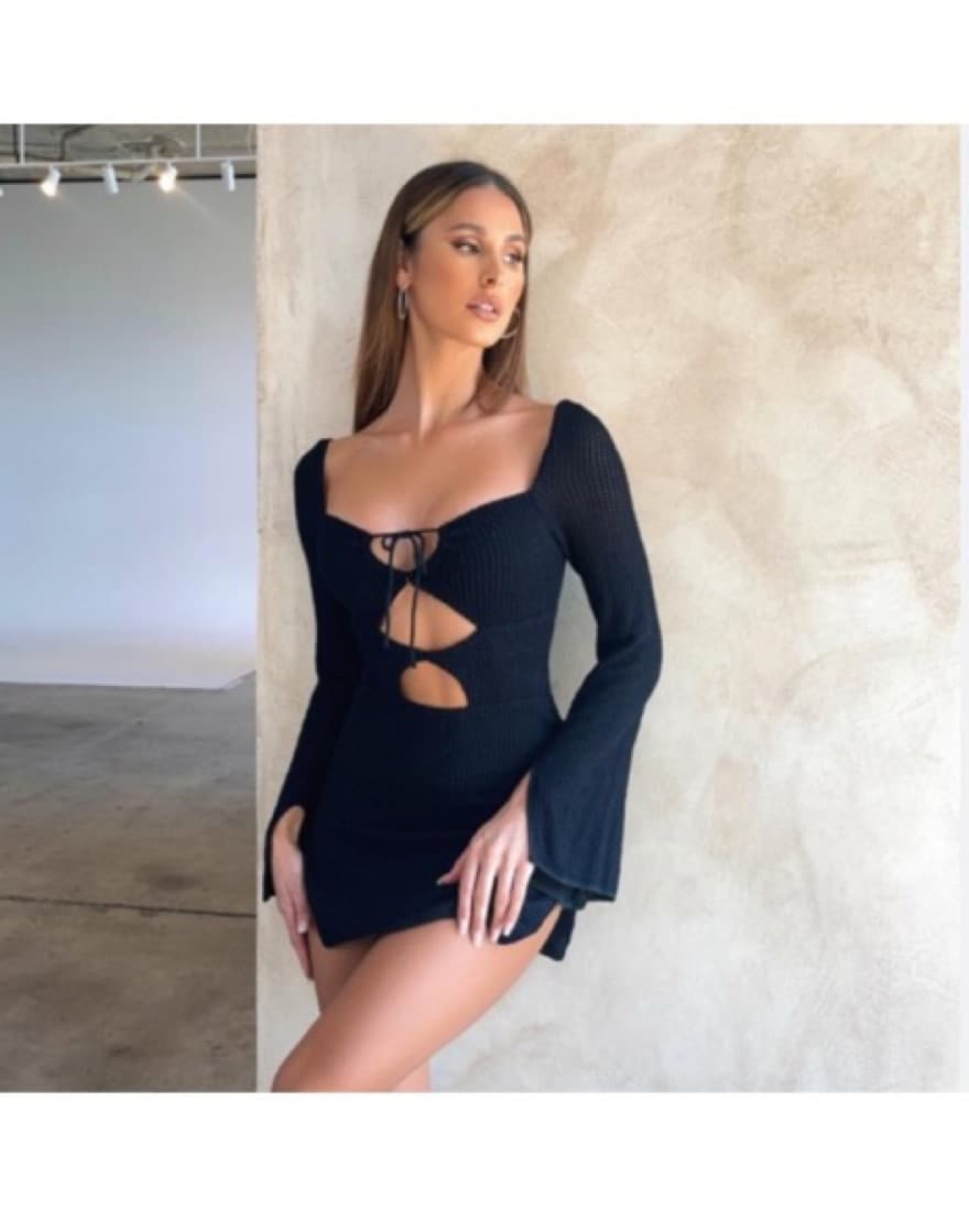Outcast April Mini Dress In Black - Image 1