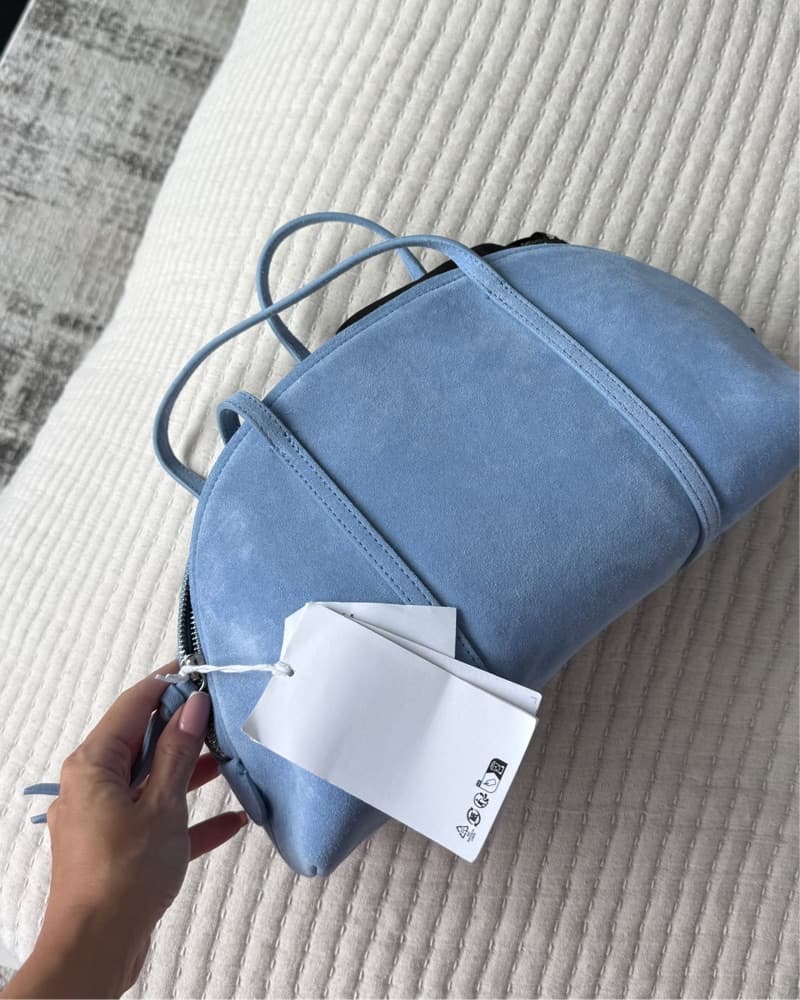 blue suede bag - Image 1