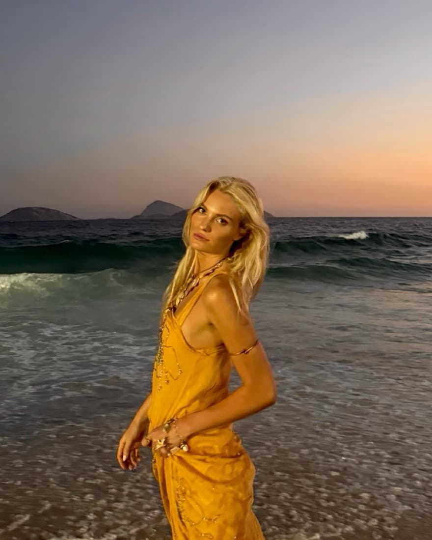 Zara Ibiza Vibes Dress Orange - Image 3