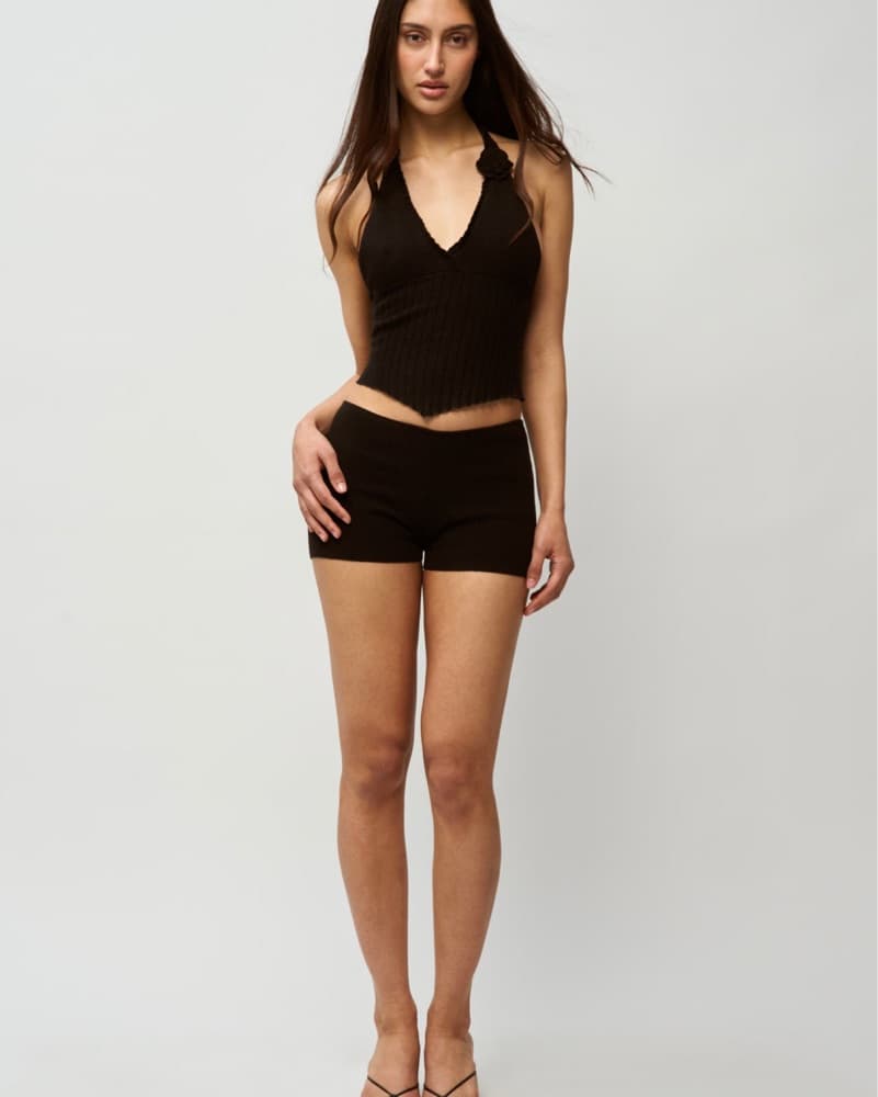 Guizio Rib Knit Hot Shorts - Image 1