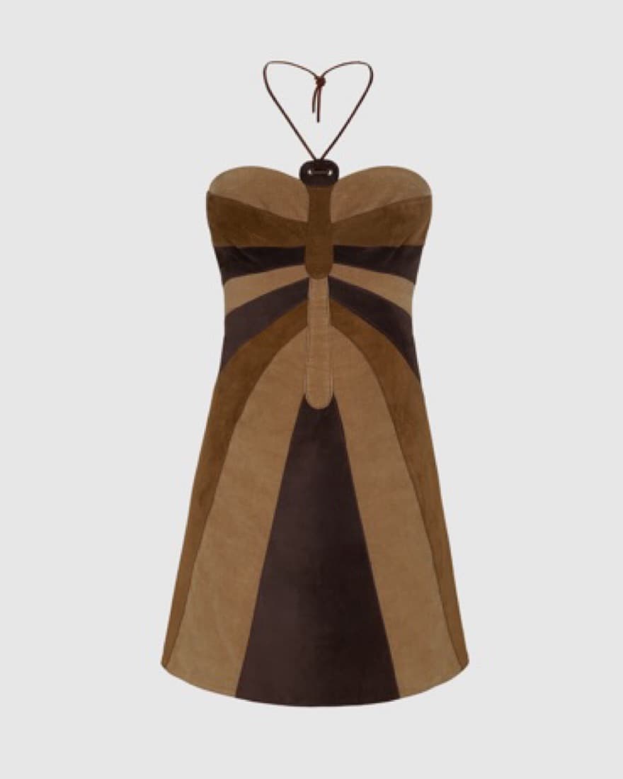Dolce & Gabbana Suede Butterfly Dress - Image 1